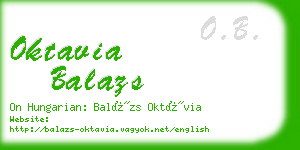 oktavia balazs business card